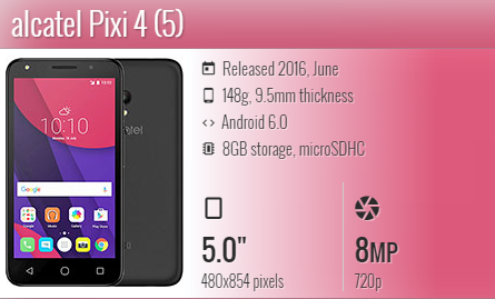 Alcatel Pixi4 5.0" 4G OT5045