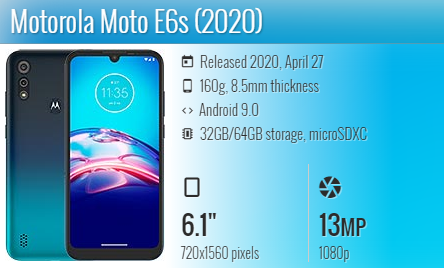 Moto E6S 2020 xt2053 / PAGA0004IN / PAGA0033IN
