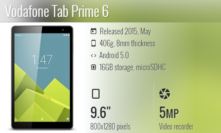 Vodafone Tablet Prime 6/VDF1497