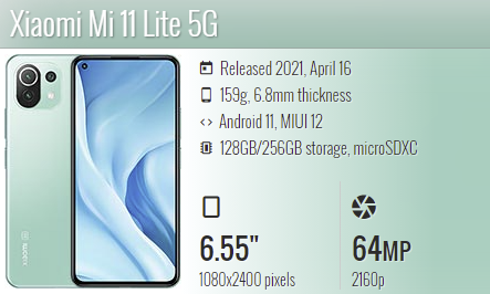 Xiaomi Mi 11 Lite 5G M2101K9G