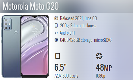 Moto G20/ XT2128-1/ XT2128-2