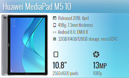 HUAWEI MEDIAPAD M5 10.8  CMR-W09