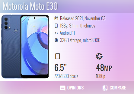Moto E30