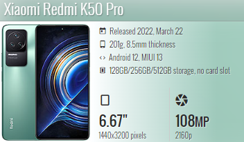 Redmi K50 Pro / 22021211RC, 22011211C