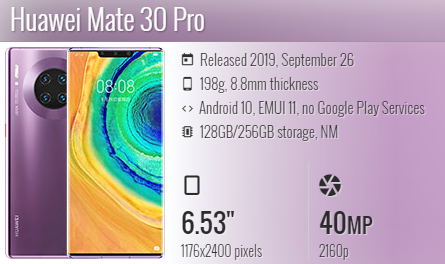 Huawei Mate 30 Pro / Huawei Mate 30 Pro 5G / LIO-AN00 / LIO-TN00 / LIO-N29
