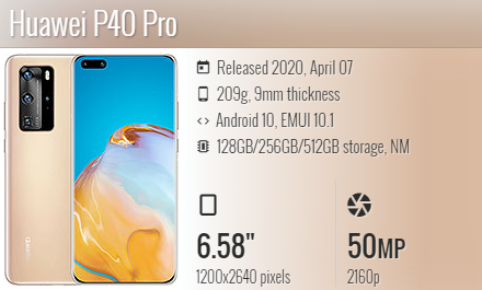 Huawei P40 Pro / ELS-NX9 / ELS- N04