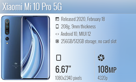 Xiaomi Mi 10 Pro 5g / M2001J1G