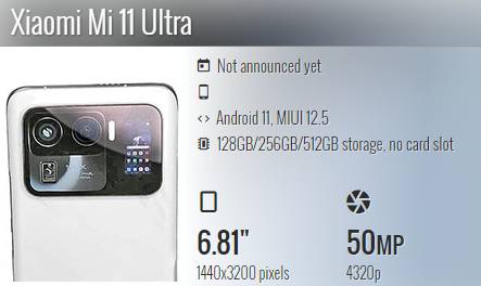 Xiaomi Mi 11 Ultra / M2102K1G