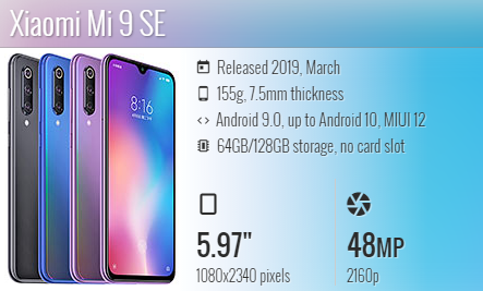 Xiaomi Mi 9 SE M1903F2G