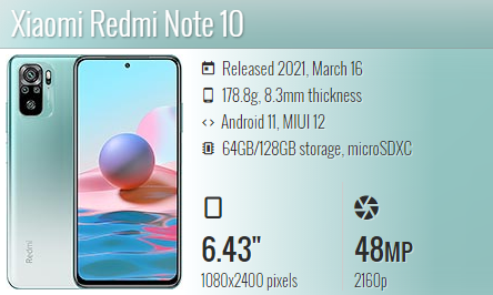 Redmi Note 10 4G M2101K7AI