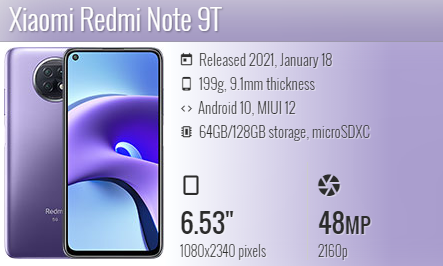 Redmi Note 9T / M2007J22G