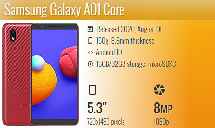 Samsung A01 Core A013