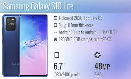 Samsung S10 Lite G770