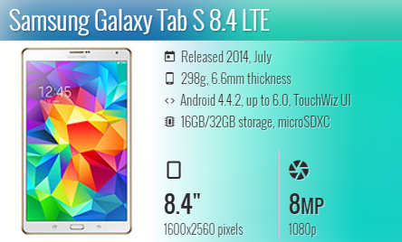 Samsung Tab S 8.4 LTE T700 T705