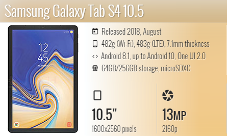 Samsung TAB S4  10.5 T830 T835